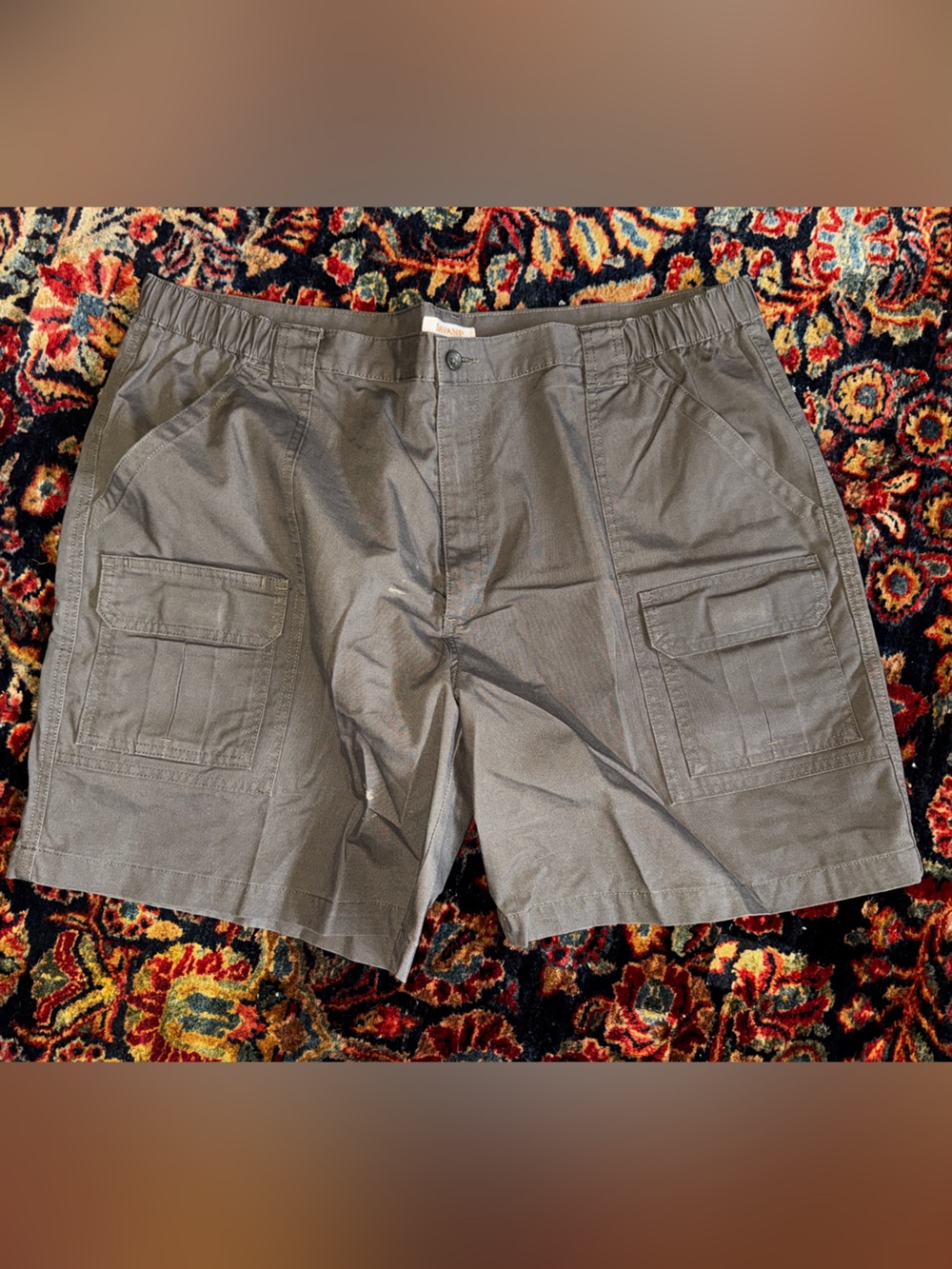 Savane Gray Casual Shorts with Button Detail